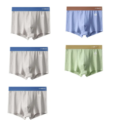 5-teilige gestreifte lustige Boxershorts für Herren, Unterwäsche, sexy Unterhose, Mann, männlich, Homme, U-konvexe Shorts, Dessous, Boxershorts, Höschen