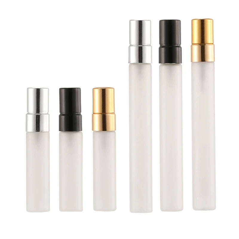 20PCS/LOT 3ML 5ML 10ML Mini Portable Colorful Glass Perfume Bottle With Aluminum Atomizer Empty Cosmetic Containers For Travel.