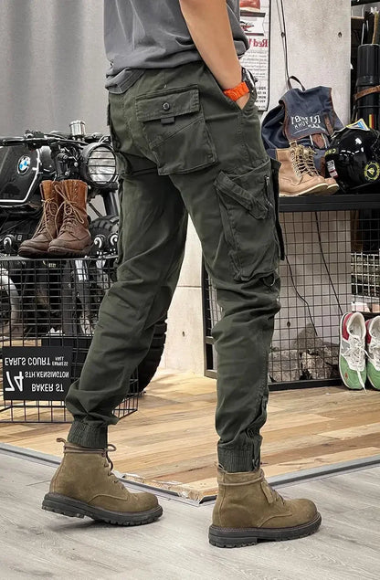 American Style Men's Workwear Pants Straight Leg Outdoor Tactical Casual Trousers Spring Autumn Cross-Border Loose Fit Long Pant.