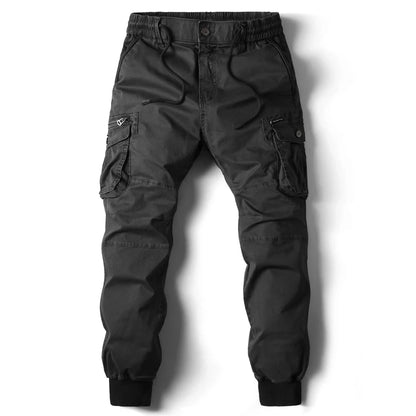 2024 New Cotton Men Cargo Pants Khaki Casual Men Tactical Joggers Cargo Multi-Pocket Fashions Black Army Trousers Work Wear.