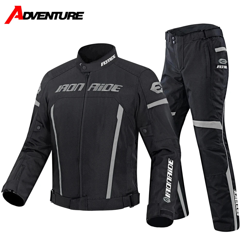 Motorcycle Jacket Waterproof Motorcross Jacket Pants Moto Jacket Windproof Riding Motorbike Clothes With Protective Gear M-3XL.