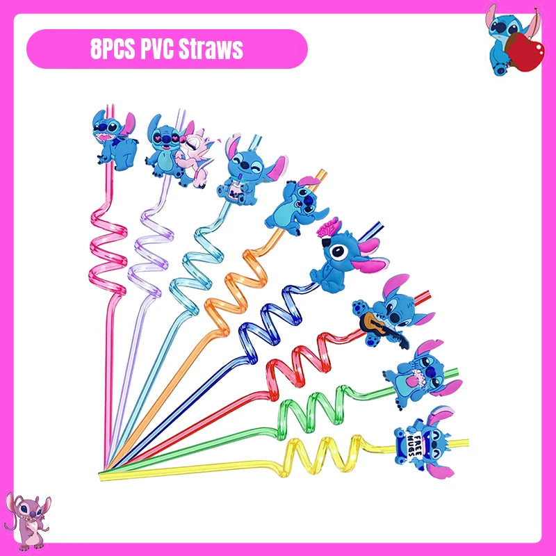 Disney Lilo und Stitch Party Dekoration Geschirr rosa Stitch alles Gute zum Geburtstag Party Thema liefert Ballon Hintergrund Tasse Teller