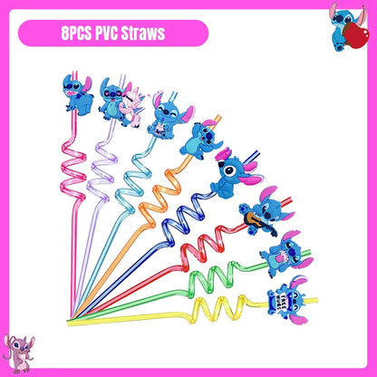 Disney Lilo und Stitch Party Dekoration Geschirr rosa Stitch alles Gute zum Geburtstag Party Thema liefert Ballon Hintergrund Tasse Teller