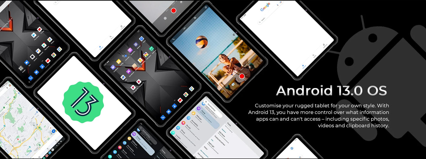 Rugged Tablets HOTWAV R7 12GB(6+6) 256GB 10.1'' 16MP+16MP Android 13.0 15600mAh large battery 20W Dual SIM 4G GPS.