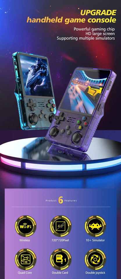 TOP Sale 4"IPS Big Screen R36S Plus Retro Handheld Game Console Linux 64-bit System RK3326 Portable Pocket ARKOS 2.0 R36SPLUS.