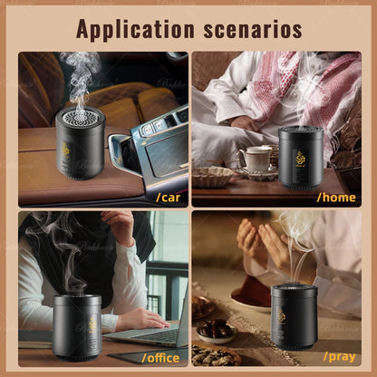 ChuHan Arabic Electric Aroma Diffuser Comb And Car Incense Burner 2 in 1 Rechargeable Portable USB Type C Environment Aromatizer.