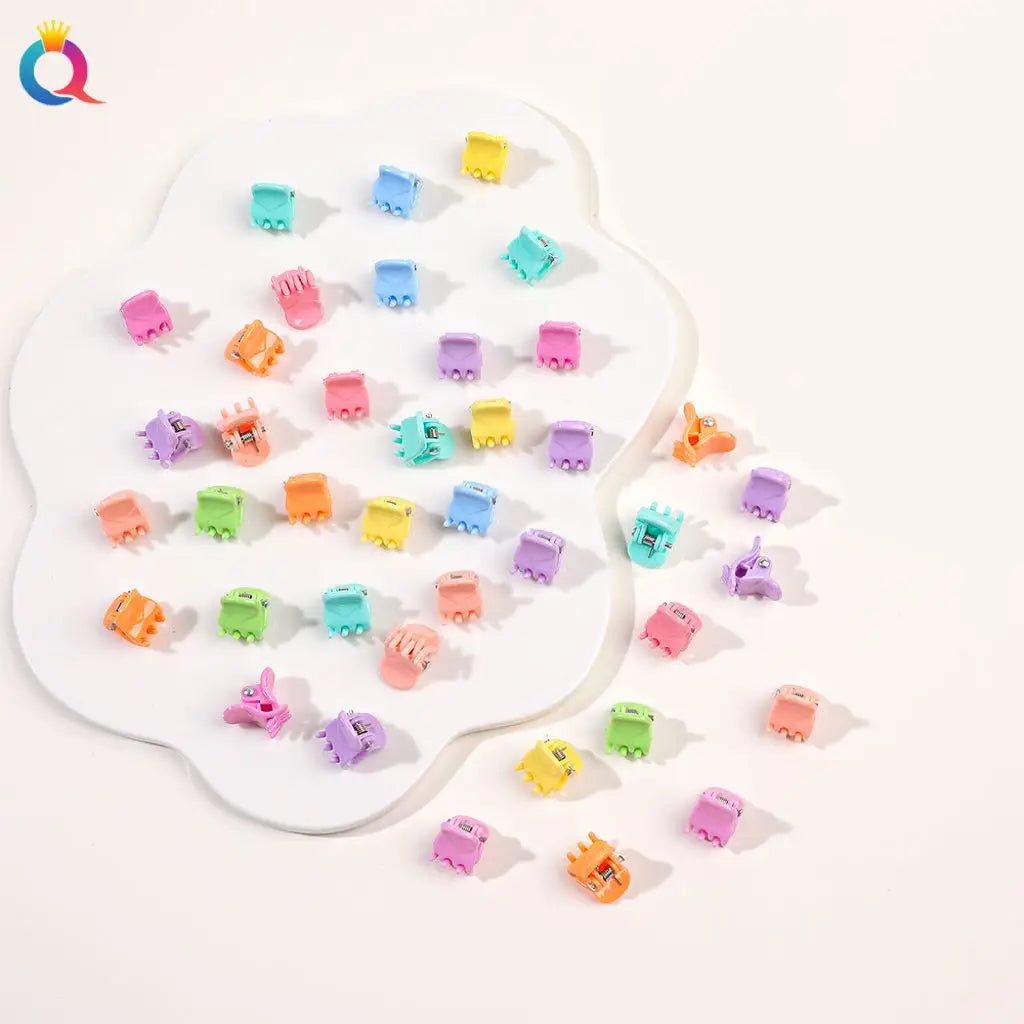 50Pcs Flower Hair Clips Multi color Mini Cute Hair Styling Accessories for Girls and Women Birthday Gifts,10 Colors at Least