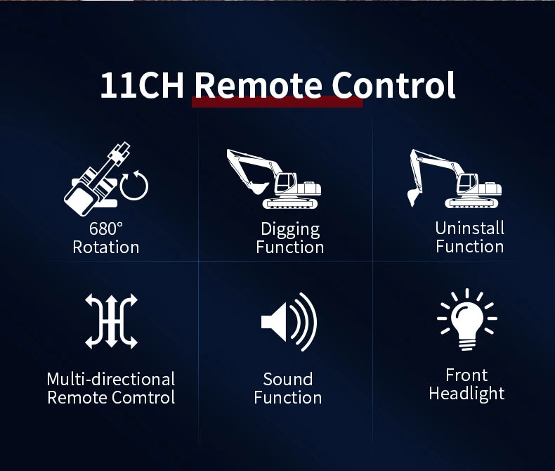 RC Excavator 1:20 Remote Control Truck 2.4G RC Crawler Engineering Vehicle Truck Radio Control Children's Day Christmas Gifts.