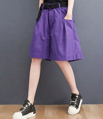 Women's Shorts Half Baggy Mid Length Wide Black Female Short Pants Loose Bermuda Knee Low Price Classic Harajuku Fashion New In.