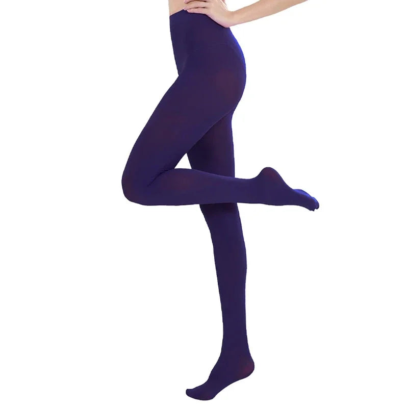 Kave 2024 Autumn Winter Christmas Women 80D Soft Solid Color Semi Opaque Footed Tights High Waist Womens Tights Plus Size Tights.