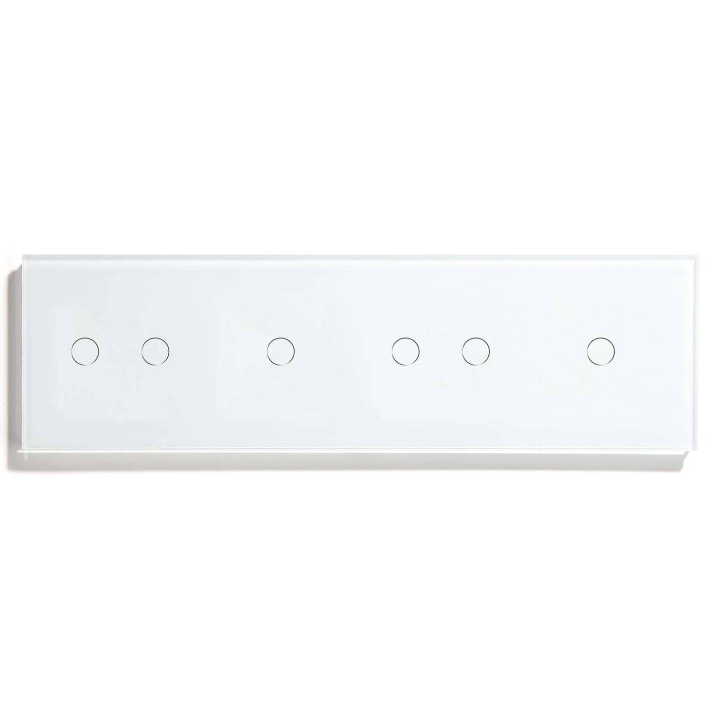 BSEED Touch-Schalter, 1/2/3 Gang, 1-Wege-Wandlichtschalter, blaue LED-Hintergrundbeleuchtung, Glas, Sensorbildschirm, Heimschalter, Weiß, EU-Standard.