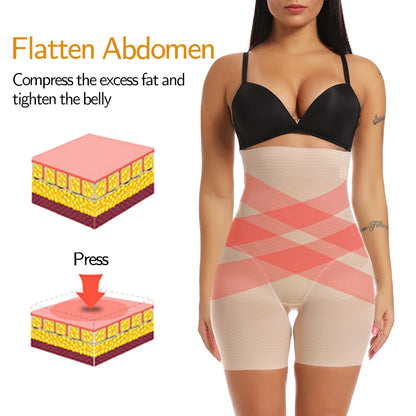 Women Body Shaper High Waisted Trainer Tummy Control Panties Butt Lifter Slimming Underwear Waist Cincher Shapewear Shorts.
