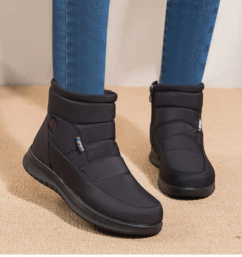 Women's Boots Waterproof Fur Boots For Snow Winter Shoes Woman Casual Rubber Botas Mujer Fashion Winter Boots Women Booties.