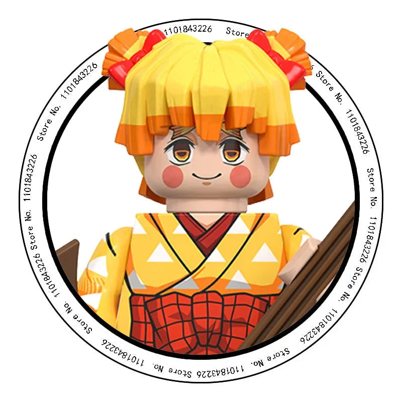 2025 Hot Toys WM6116 WM6138 Demon Slayer Blade Building Blocks Mini Action Figure Accessories Halloween Christmas Gifts for Kids.