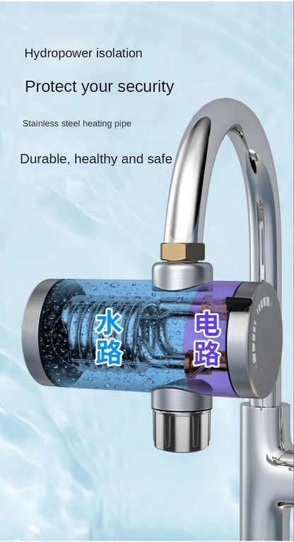 2025 New Kitchen stainless steel electric hot water faucet instant hot heating faucet water heater hot and cold.