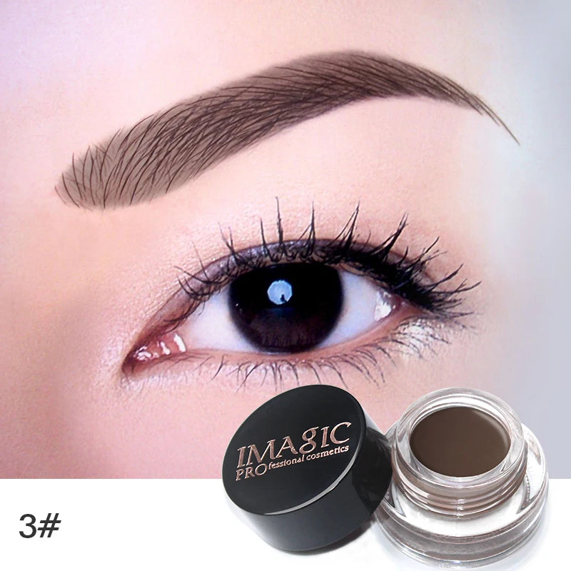 IMAGIC Professional Eyebrow Gel 6 Colors Eyebrow Enhancer Brow Enhancers Tint Makeup Eyebrow Brown With Brow Brush Tools.