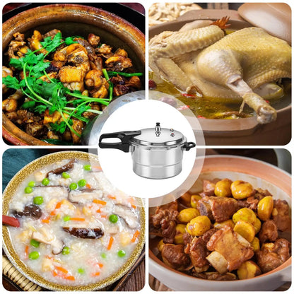 Pressure Cooker Pot 5L Grain Cooker With Steamer Insert Cooking Pot Aluminum Alloy Cookware For Poultry Meat Vegetable Seafood.