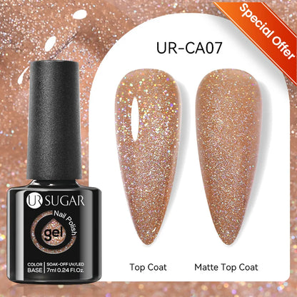 UR SUGAR 7/7.5ml Summer Blue Silver Gel Nail Polish Semi Permanent High Quality Soak Off UV LED Varnishes Nails Art Manicure