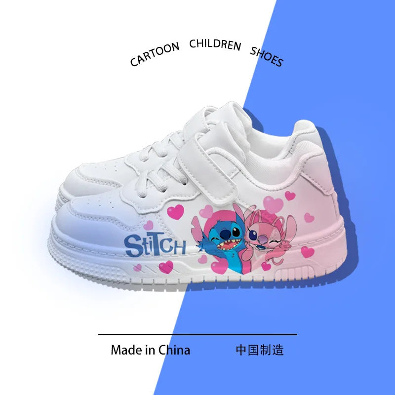 Disney kids cartoon Stitch cute Casual shoes soft sports shoes for kids gift.
