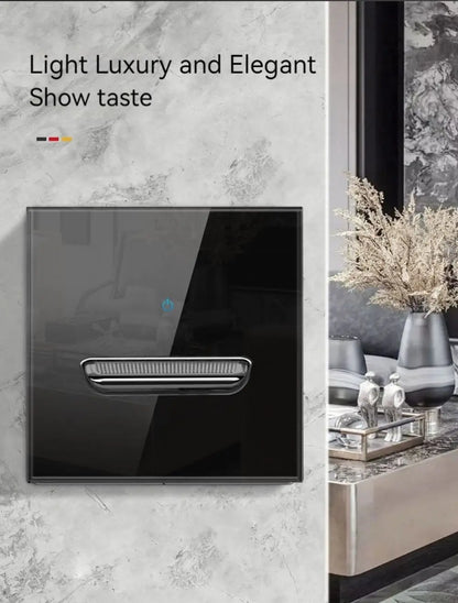 Glasscheibe Wand schalter LED europäische 16a Steckdose Retro Kippschalter eu uk Standard 2-Wege-Buchse 1-4gang USB Home Dekoration.