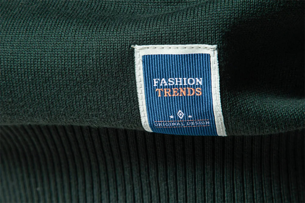 2025 Autumn Men's Sweatwear Warm Pullover Solid Color Half Zipper Casual Sweater Slim Long Sleeve Men's Sweatshirts Winter Top.