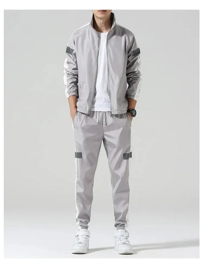 2Pcs Men Tracksuit Hoodie Tops Joggers Pants Tracksuit Set Male Running Jogging Sportswear Hooded Pants Mens Sweat Suit 2024.