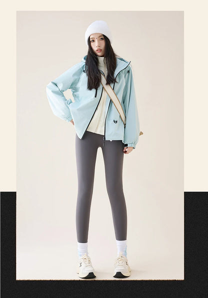 BIVIGAOS Autumn Winter High Waist Fleece Sharkskin Leggings Women Seamless Slim Tight-Fit Velvet Thickened Elastic Warm leggings