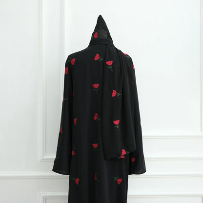 Eid 2025 New Embroideried Abaya Kimono Dubai Luxury Cardigan Muslim Party Kaftan Robe Abayas for Women Turkish Islamic Clothing