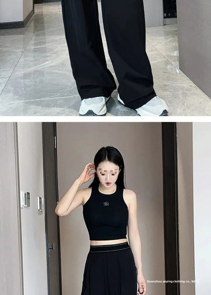 High Waist Yoga Pants Women's Sporty Lightweight Loose Straight Leg Quick Dry Comfortable Fit Casual Trousers.