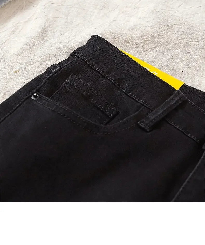 High Waist Nine-Tenths Women's Skinny Jeans Elastic Slimming Fashionable Spring Autumn New Style Small Foot Tight Pants