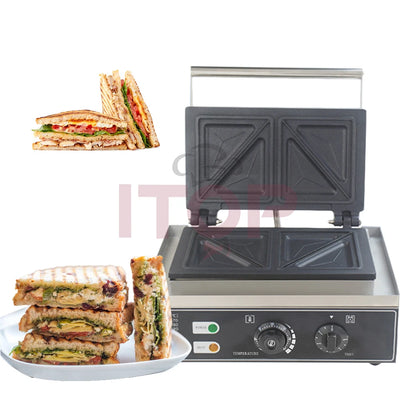 ITOP Commercial Electric Waffle Machine Sandwich Plum Crisp Donut Maker Food Shaper French Waffle Maker Non-stick Coating