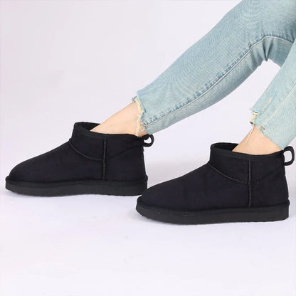 Eyriphy Size: 36-42 New Women's Snow Boots Winter Low-cut Thin Sole Thermal Shoes Gift Boots for Ladies Solid Color Cotton Shoes.