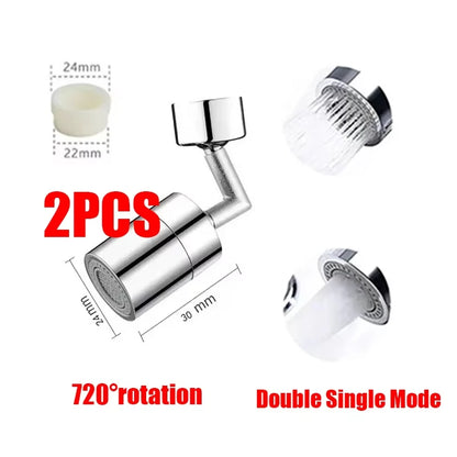 360°Universal Kitchen Faucet Anti-splash Aerator Bathroom Tap Rotatable Faucet 2 Mode Tap Nozzle Bubbler Kitchen Sink Faucet.