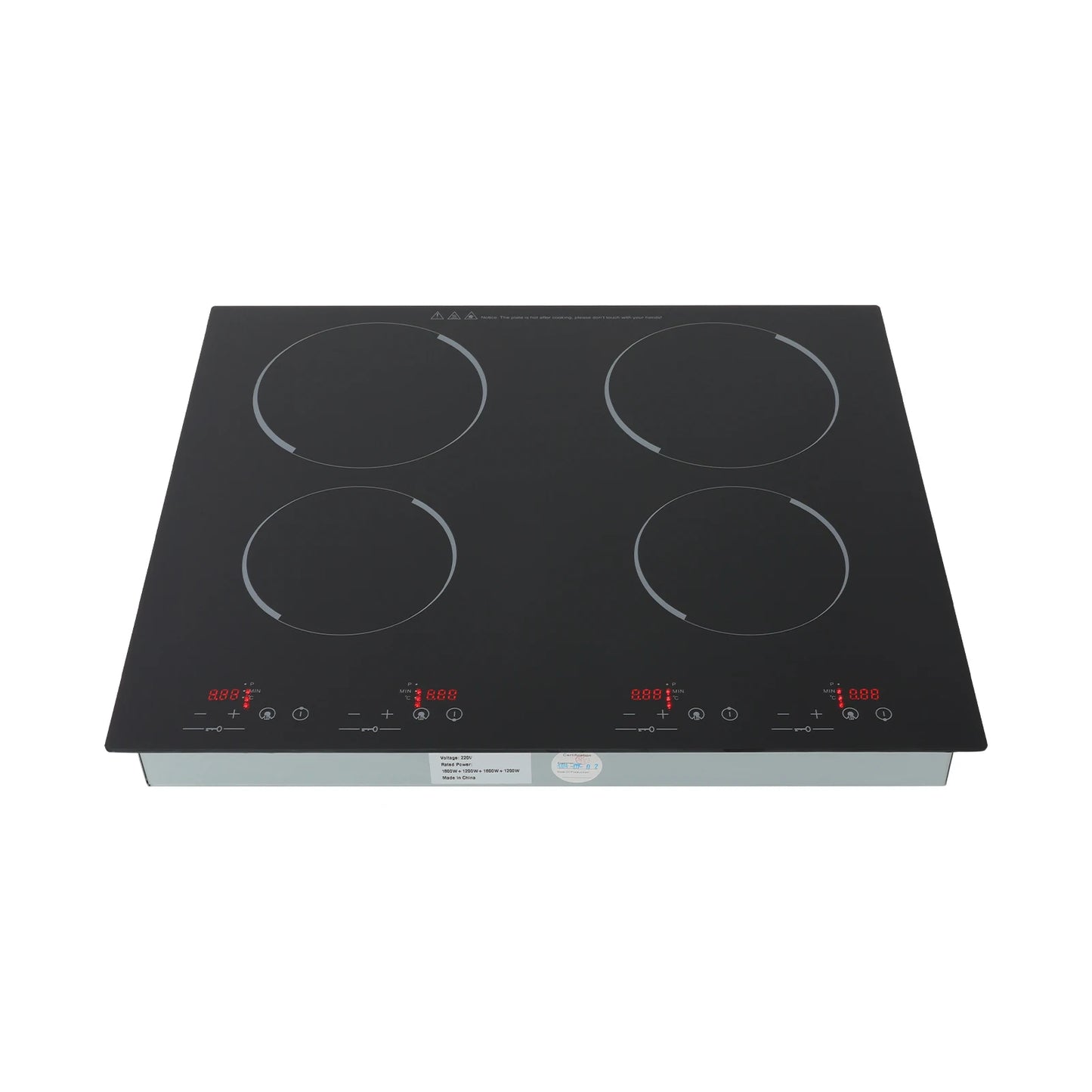 6000W Electric Ceramic Stove, 9 Power Adjustment Gear, Touch Screen Control 4-head Induction Cooker Electric Ceramic Cooktop.