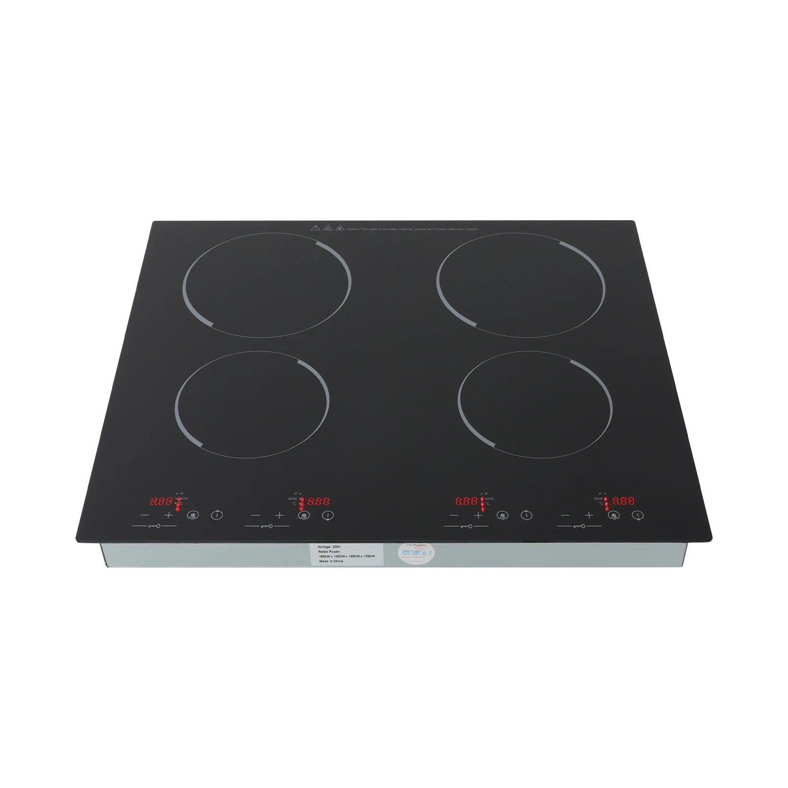 6000W Electric Ceramic Stove, 9 Power Adjustment Gear, Touch Screen Control 4-head Induction Cooker Electric Ceramic Cooktop.