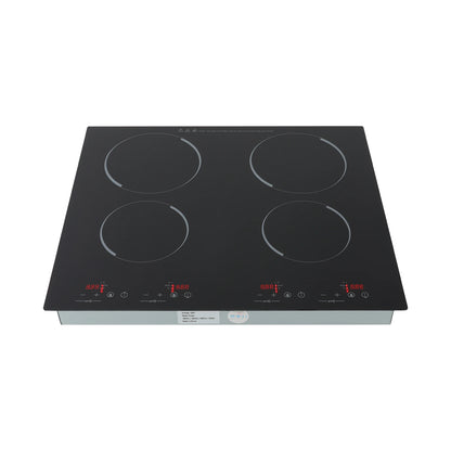 6000W Electric Ceramic Stove, 9 Power Adjustment Gear, Touch Screen Control 4-head Induction Cooker Electric Ceramic Cooktop.