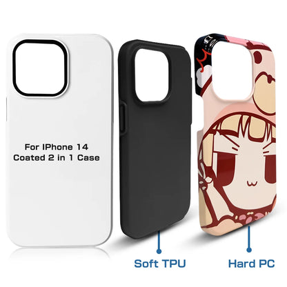 VORMIR 5pcs Coated 2 in 1 Blank Phone Cases for 3D Sublimation Printing Covers for iPhone 17 16 15 14 13 12 11 X XS XR Pro Max