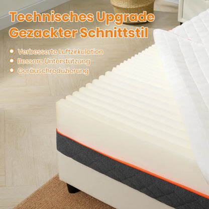 Good Nite Orthopedic Kaltschaummatratze [18cm]–5-Zonen Ergonomie, Öko-Tex Zertifiziert, Atmungsaktiver Bezug| H2/H3 Härtegrade