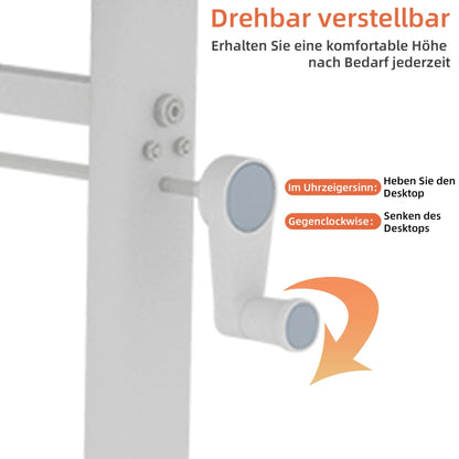 Höhenverstellbarer Arbeitstisch für Kinder und Erwachsene – vielseitig einsetzbar für Zuhause/Büro, platzsparendes kompaktes Design |   Ergonomisch
