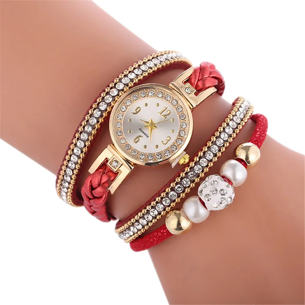Bracelet Watches for Women Wrap Around Fashion Bracelet Dress Ladies Woman Quartz Wristwatches Women Watch Relojes Para Mujer.