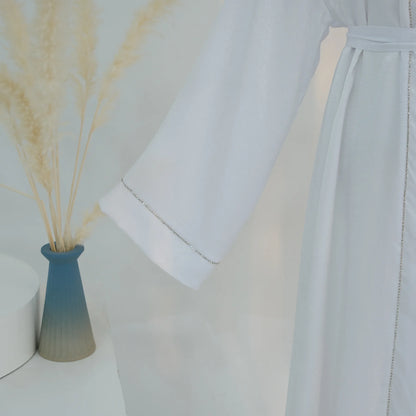 Ramadan Women's Galabiyas Solid Open Kaftan Dubai Abaya Dress Turkey Kimono Long Cardigan Fashion Muslim Islamic Clothing.