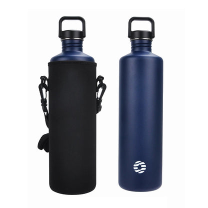 FEIJIAN Stainless Steel Water Bottle Portable Cycling Sports Bottle Leakproof BPA Free Large Capacity With Bottle Bag.