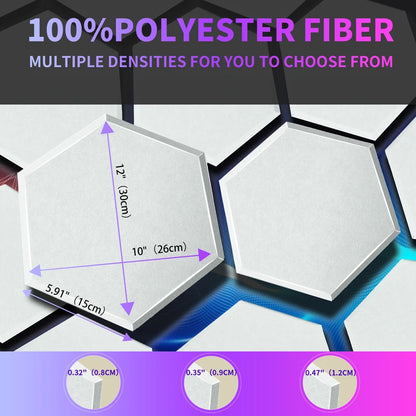 TOUO Acoustic Panels 6-18pc Noise Treatment Insulation Soundproofing Home Studio High Density Soundproof Wall Decor Bedroom