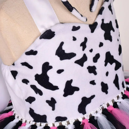 Halloween Tier Cosplay Kostüm für Kinder Wald Thema Kühe Tiger Giraffe Leopard Zebra Tutu Kleider Performance Tanz Sets.