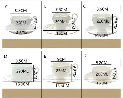 Plain white quality bone china tea cups set, ceramic coffee cup, japanese coffee cup, porcelain turkish coffee cups, originales.