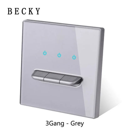 Glasscheibe Wand schalter LED europäische 16a Steckdose Retro Kippschalter eu uk Standard 2-Wege-Buchse 1-4gang USB Home Dekoration