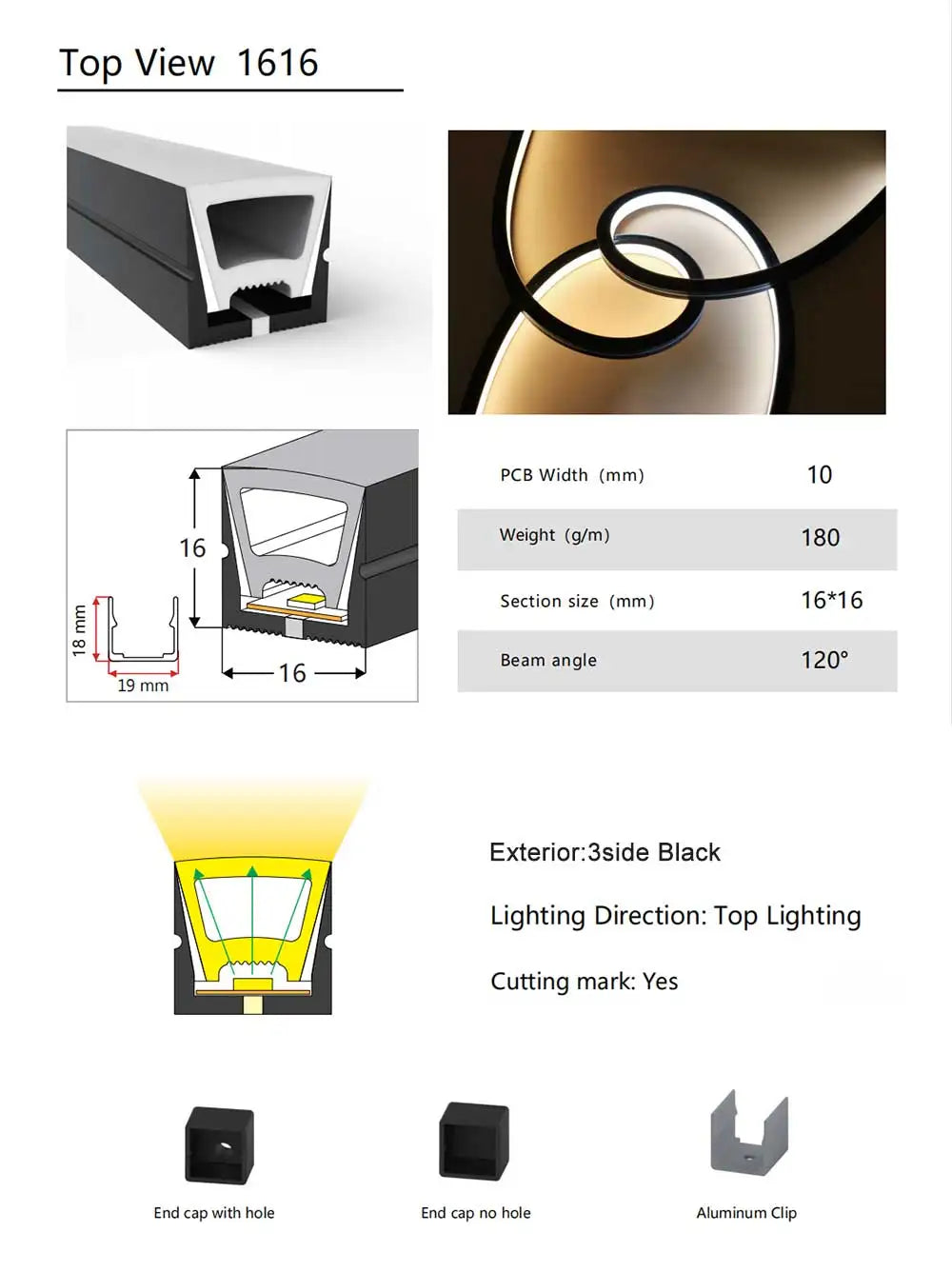 Black Led Neon Silica Gel Tube Diffuser Soft Rope Tube IP67 Waterproof For WS2812B SK6812 WS2811 5050 RGB Flexible Strip Light.