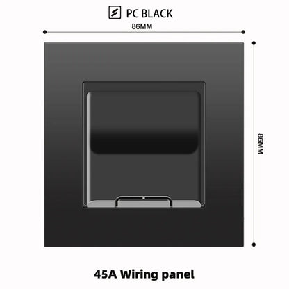 Schwarze UK 13A Wandsteckdose mit USB Typ C 18W Schnelllade-Steckdose, Wandsteckdose mit USB-Ladegerät, Schalter mit Steckdose.