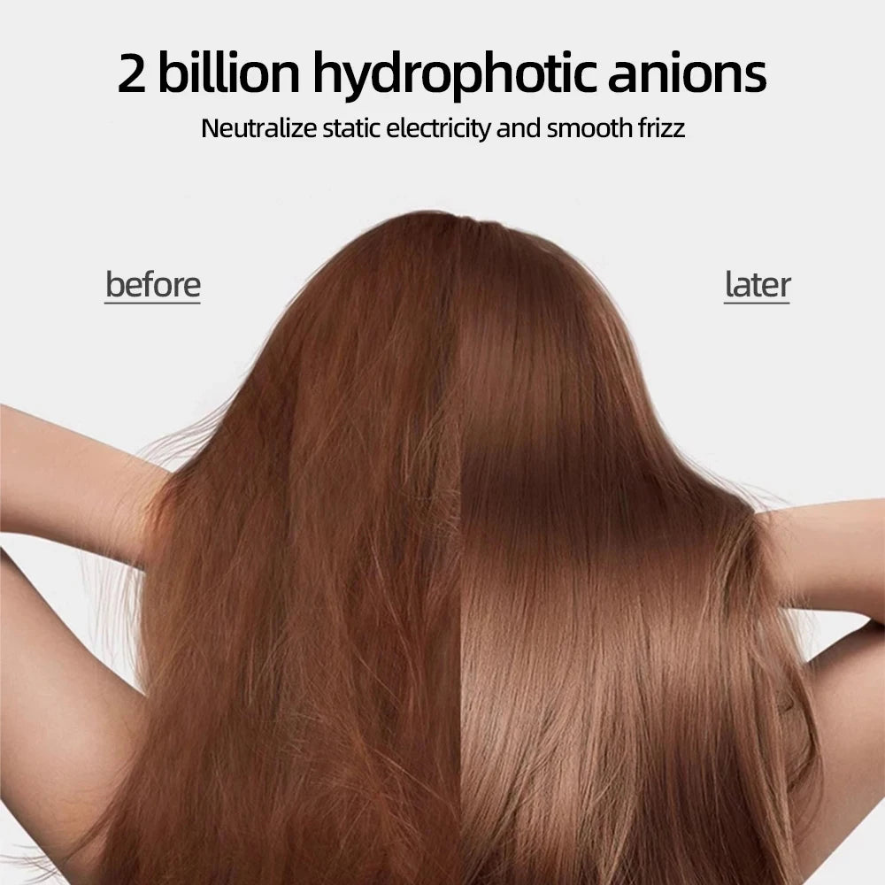 High-speed bladeless hair dryer Negative ion hair care High power, silent and quick drying, portable, suitable for home travel.