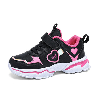 Autumn Girls Sneaker Children Leather Shoes PU Daily Kids Casual Walking Sneaker Platform Sports Tennis Sports Shoes Girl.
